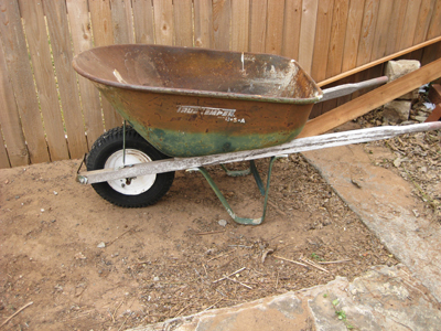 This is the wheel barrel before.